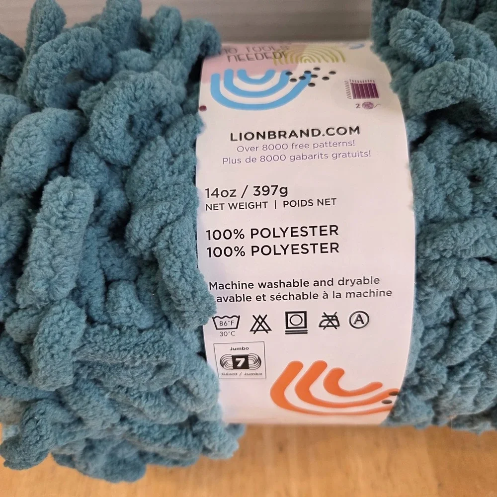 Lion Brand Yarn Off the Hook Ombre Northern Lights Blue Polyester NEW